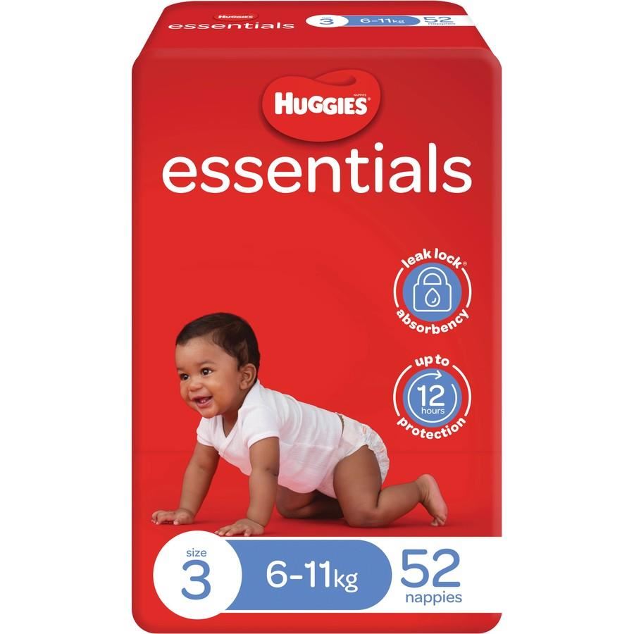Image for HUGGIES ESSENTIAL NAPPY CRAWLER SIZE 3 PACK 52 from Chris Humphrey Office National